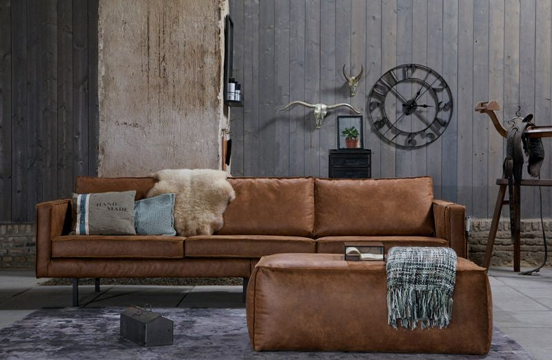 Rodeo 3-sits soffa i Eco-Leather, Cognac