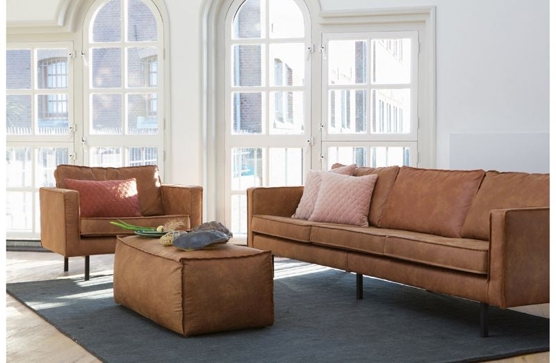 Rodeo 3-sits soffa i Eco-Leather, Cognac