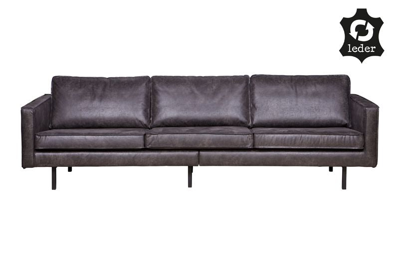 Rodeo 3-sits soffa i Eco-Leather-svart