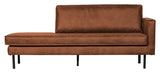 Rodeo Daybed Right-Facing, Cognac Eco-Leather