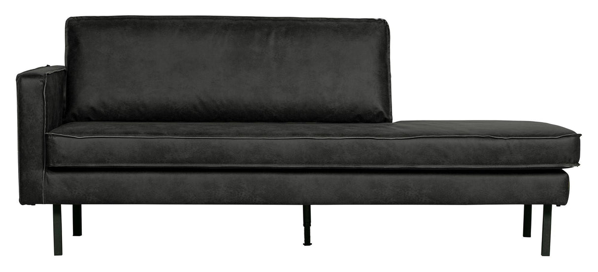 Rodeo Daybed Left-Facing-Black Eco-Leather