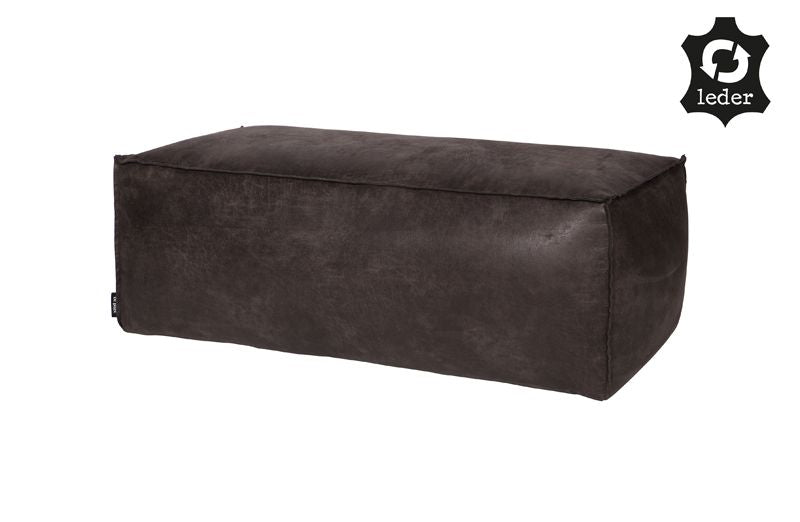 Rodeo Puff i Eco -Leather - Svart