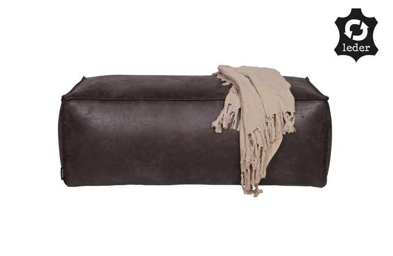 Rodeo Puff i Eco -Leather - Svart