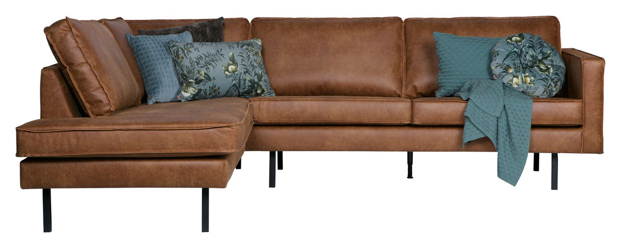 Rodeo Sofa w/vänster inför schäslat, Cognac