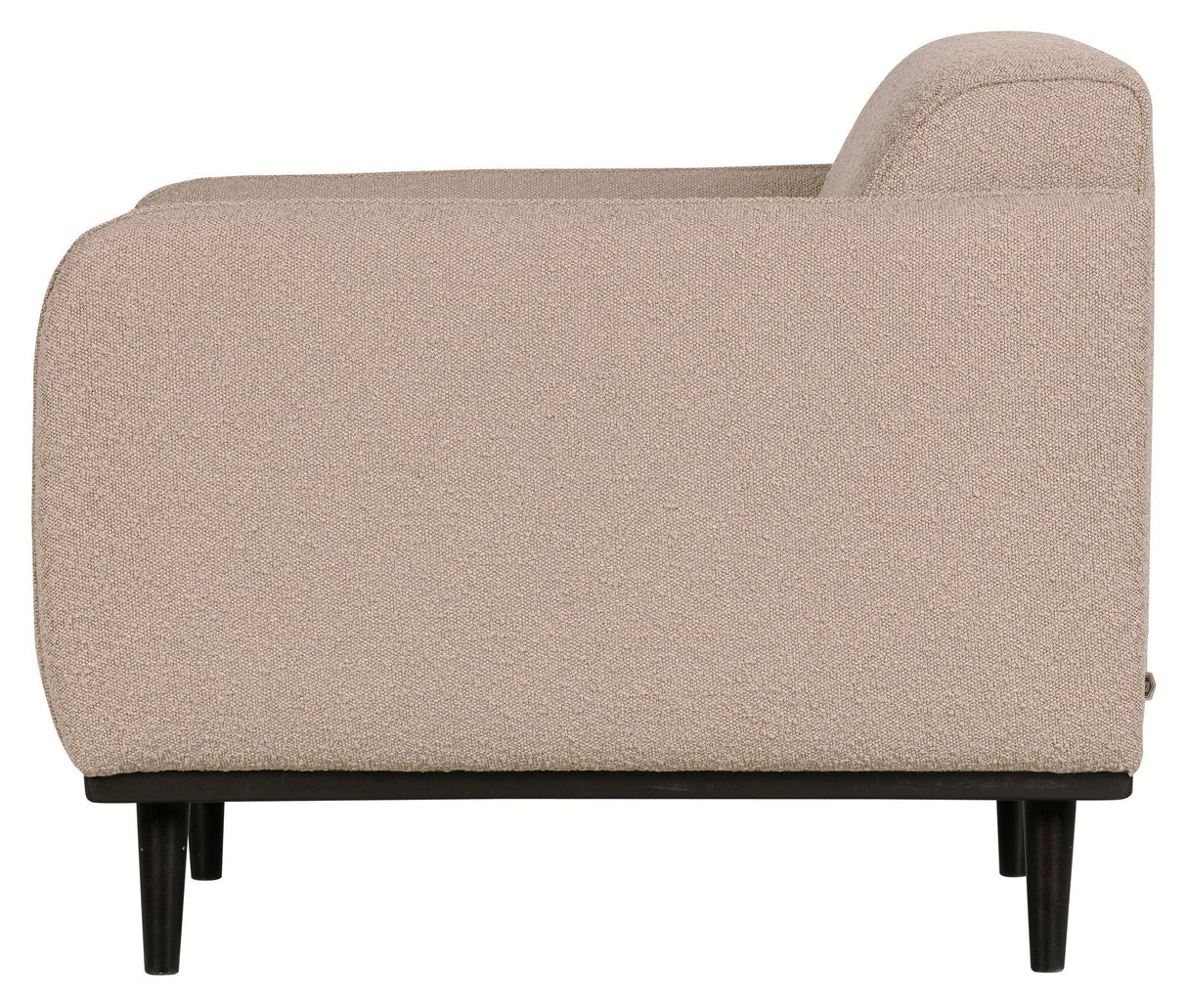 Statement Armchair with armrests, Beige Bouclé