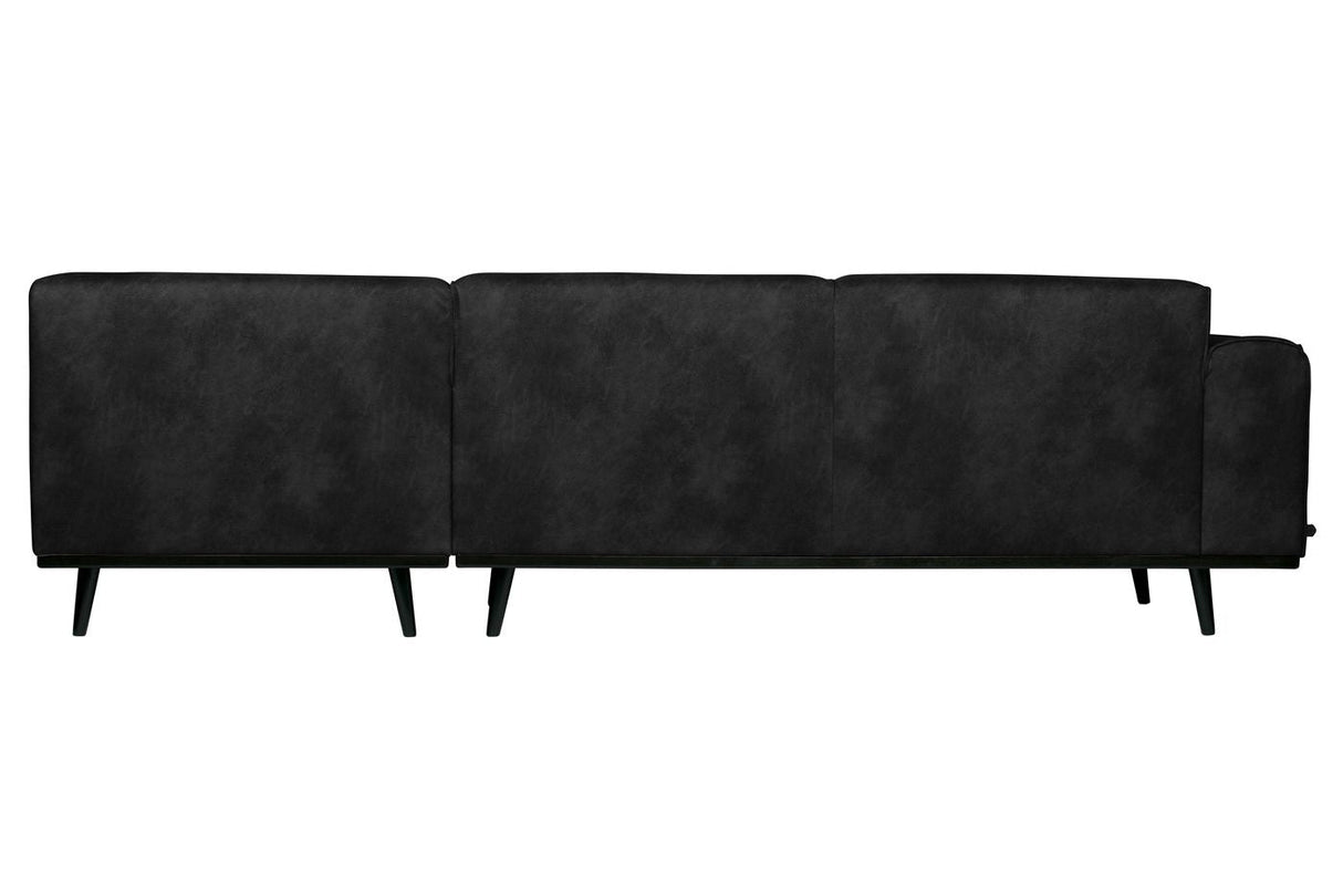 Uttalande soffa w/höger ansikte chaise - svart