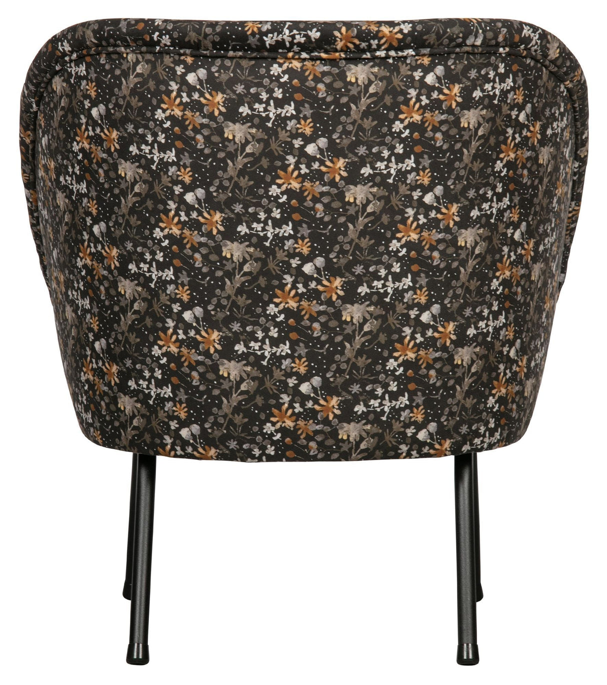 Vogue Lounge Chair, Aquarel Flower Black Velor