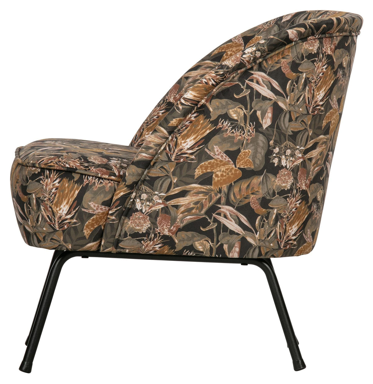 Vogue Lounge Chair - Bouquet Black Velor