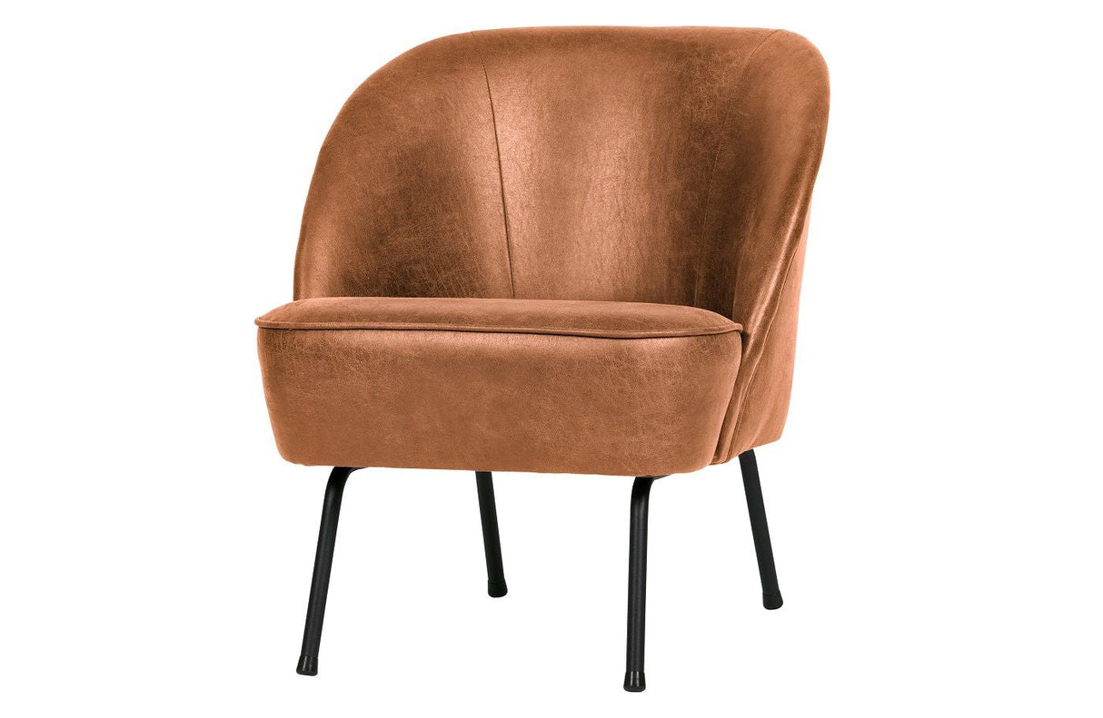 Vogue Lounge Chair, Cognac återvunnet läder