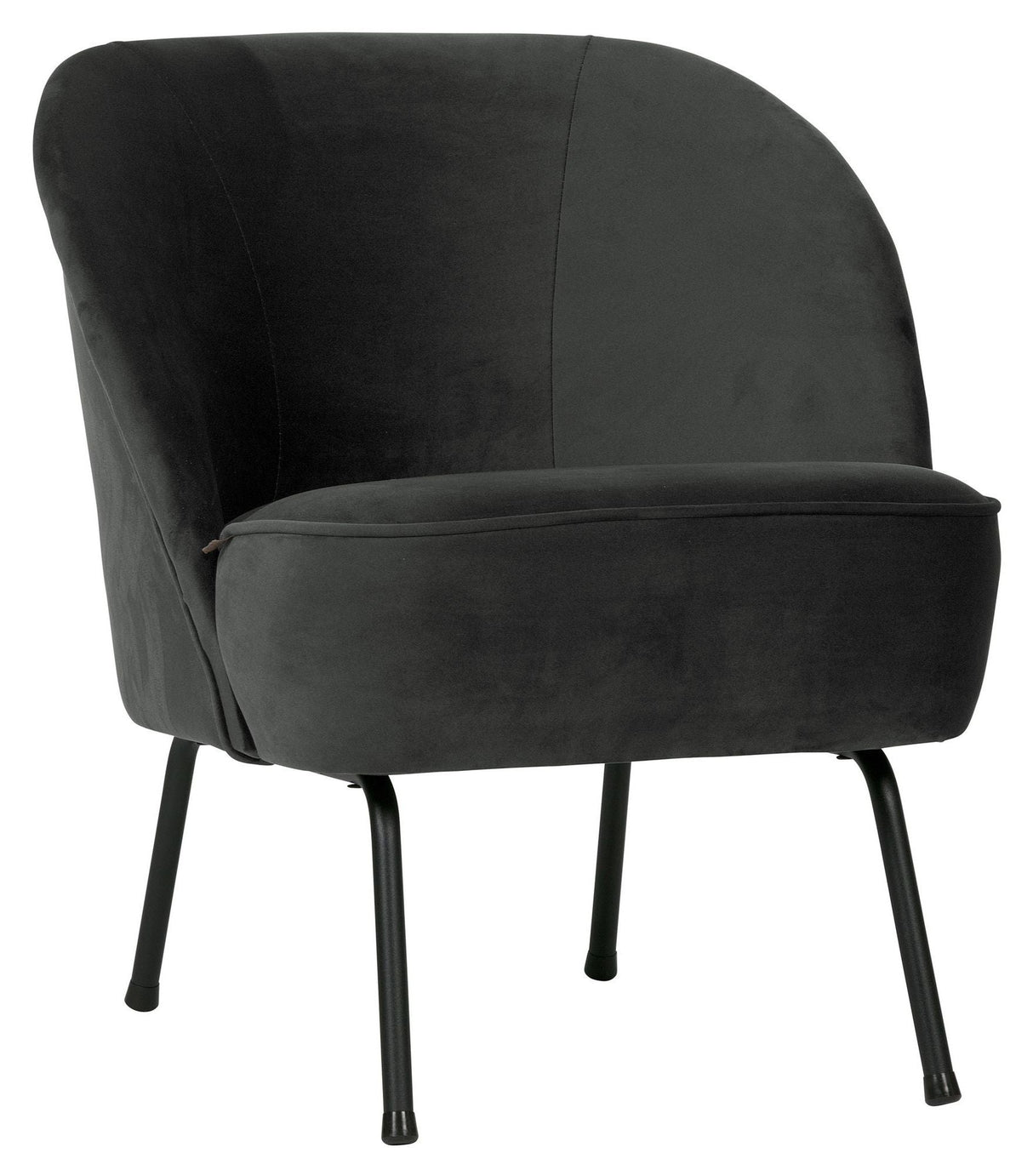 Vogue Lounge Chair, Black Velvet