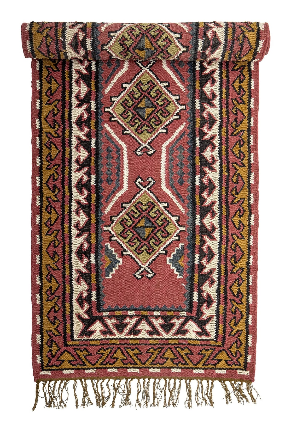 Bloomingville Arsam Rug Rose, ull, 75x245