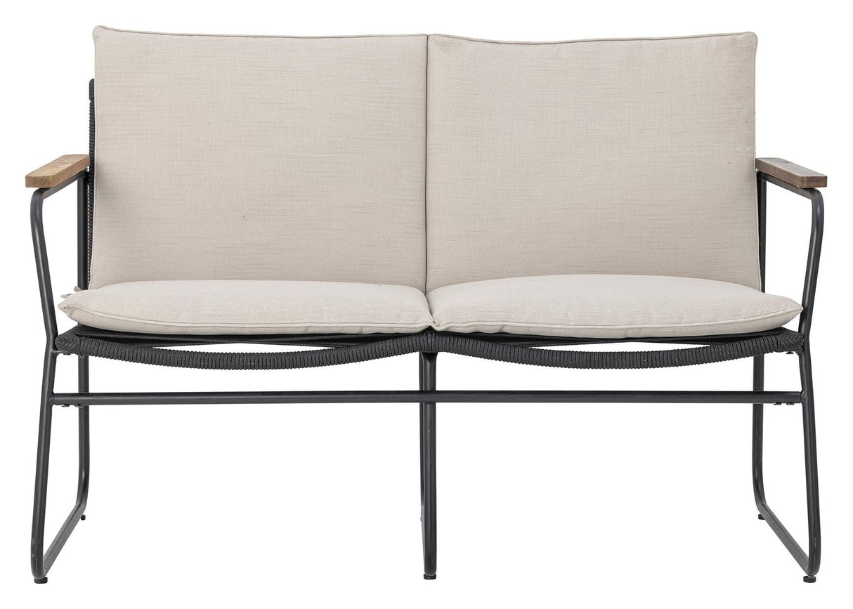 Bloomingville Hampton 2-sits soffa, svart, metall