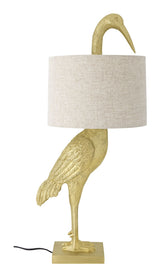 Bloomingville Heron bordslampa, guld, polyresin