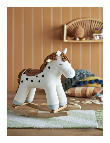 Merlen Rocking Toy Horse Vit Polyester 