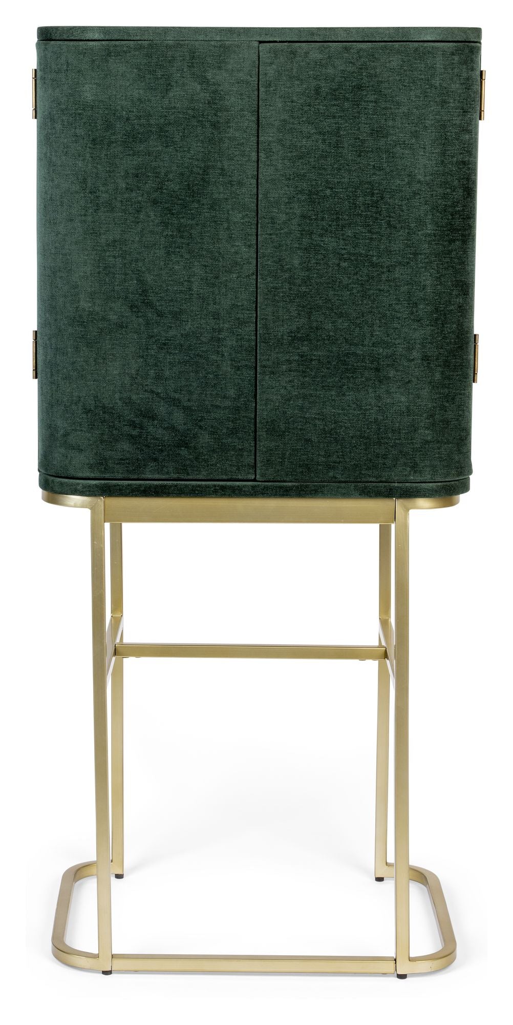 Ava Morgana Bar Cabinet, Dark Green Velvet