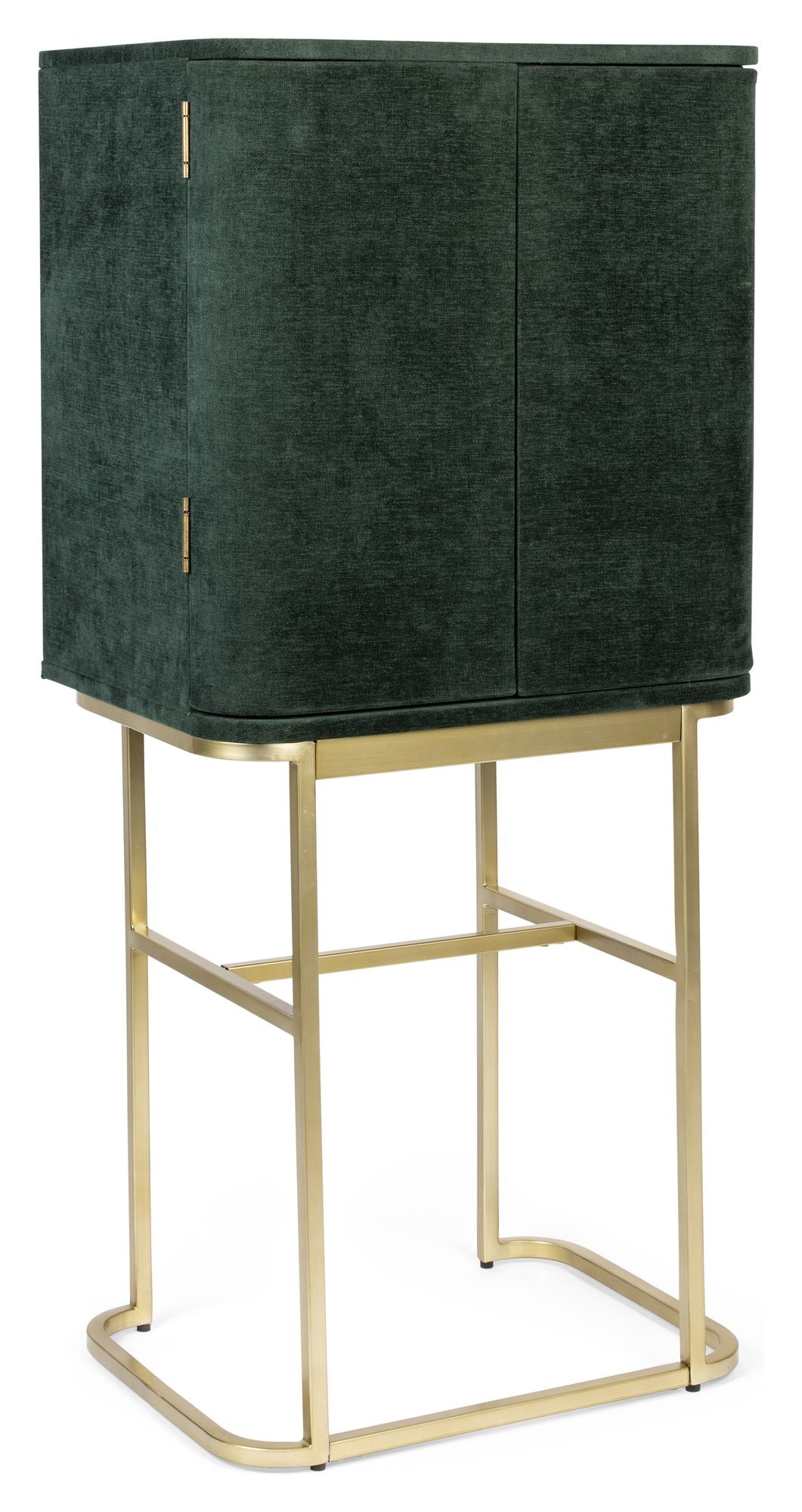 Ava Morgana Bar Cabinet, Dark Green Velvet