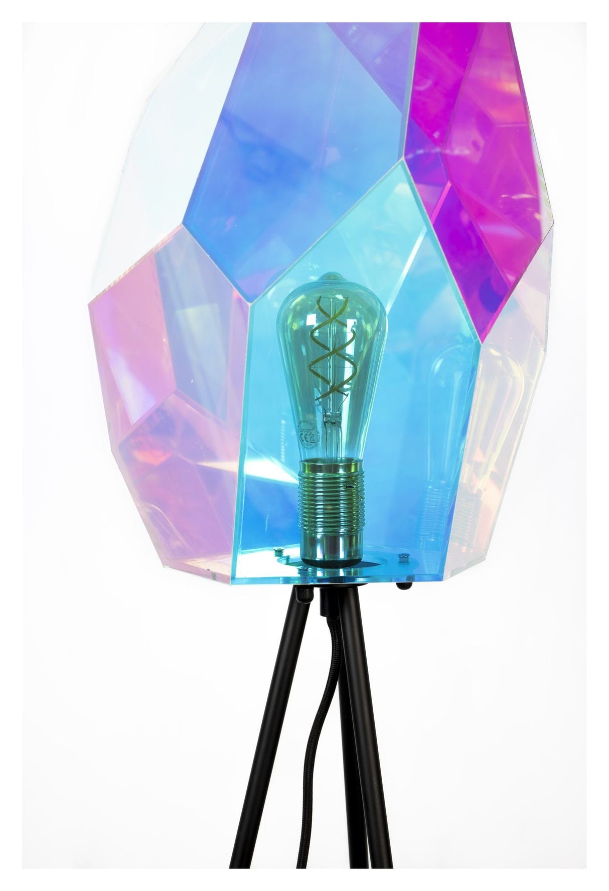 Diamant kära golvlampa, holografisk