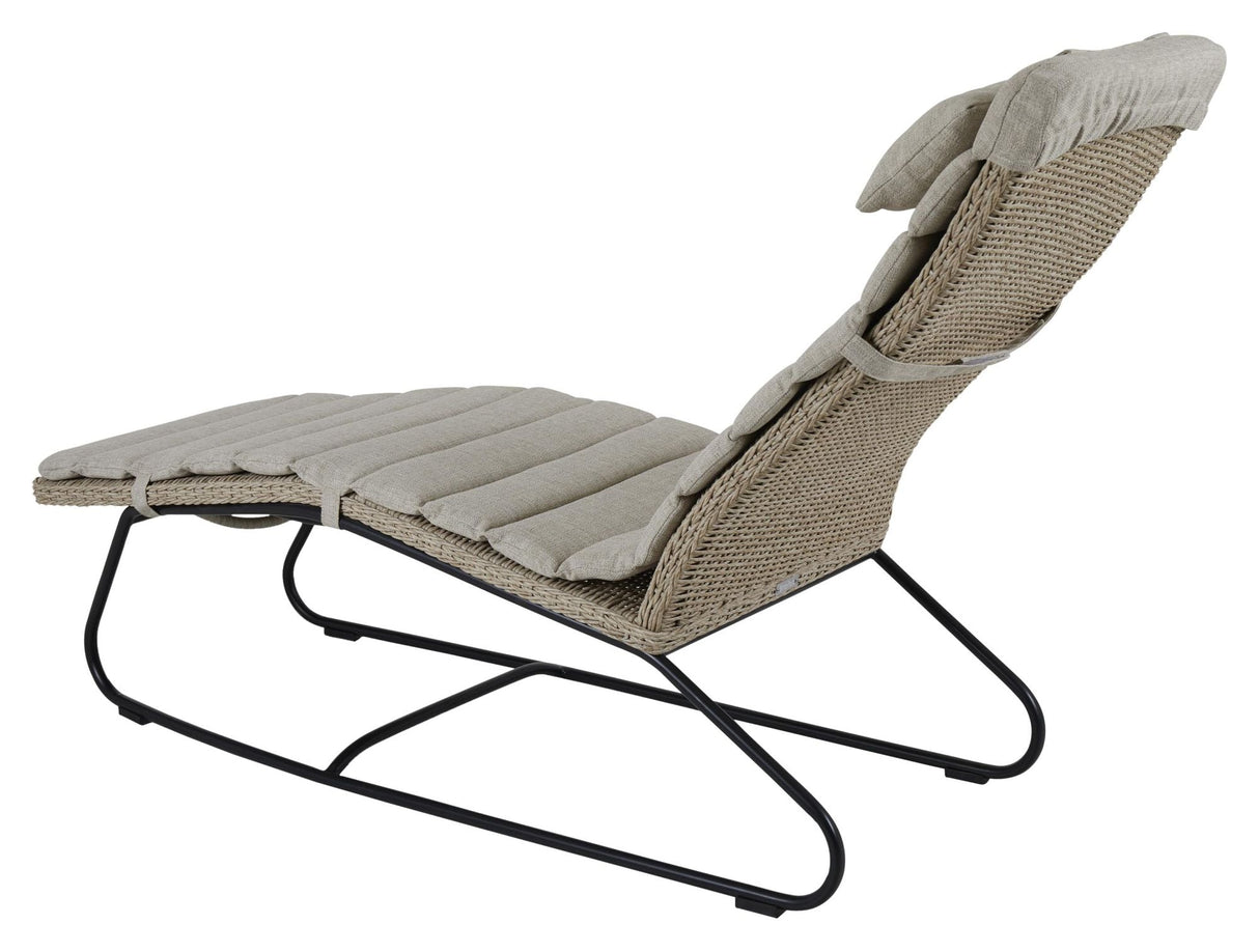 Akleja Sun Trolley med kudde, Beige Polyrattan