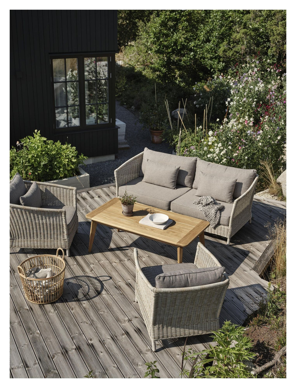 ASTER 3-PERS. Soffa med kuddar, beige