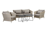 Aster lounge stol med kuddar, beige