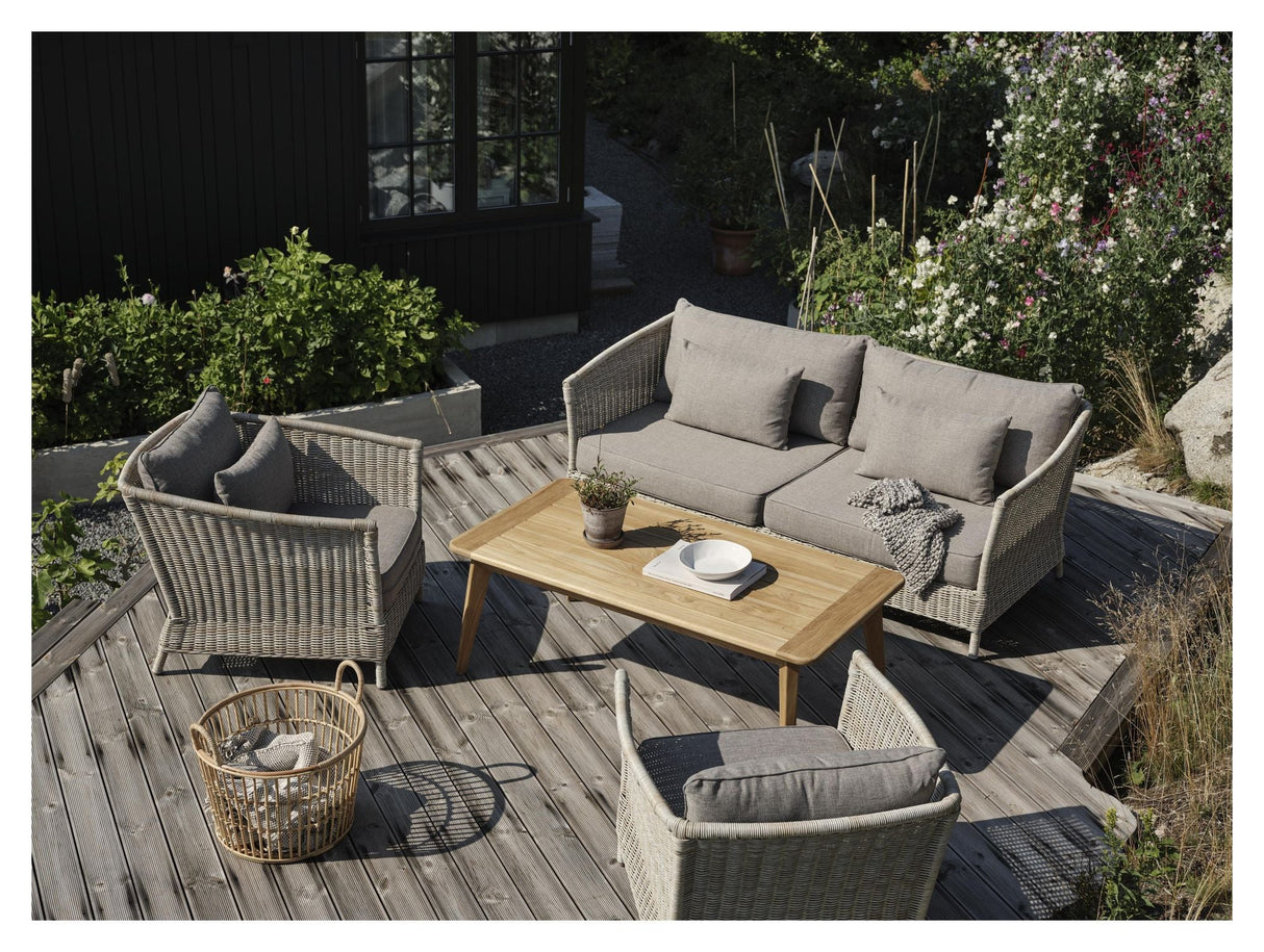 Aster lounge stol med kuddar, beige