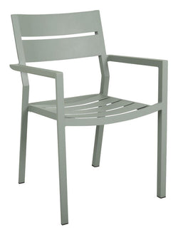 Delia Garden Chair w. arm, grön metall