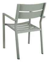 Delia Garden Chair w. arm, grön metall