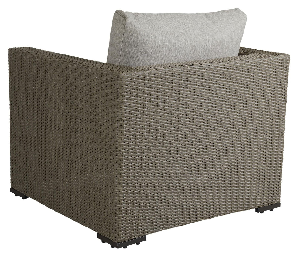 Funkia lounge stol med kudde, beige wicker