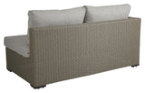 Funkia Lounge Module höger/vänster w. kudde, beige wicker