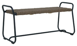 Midway Bench B: 110, svart/natur