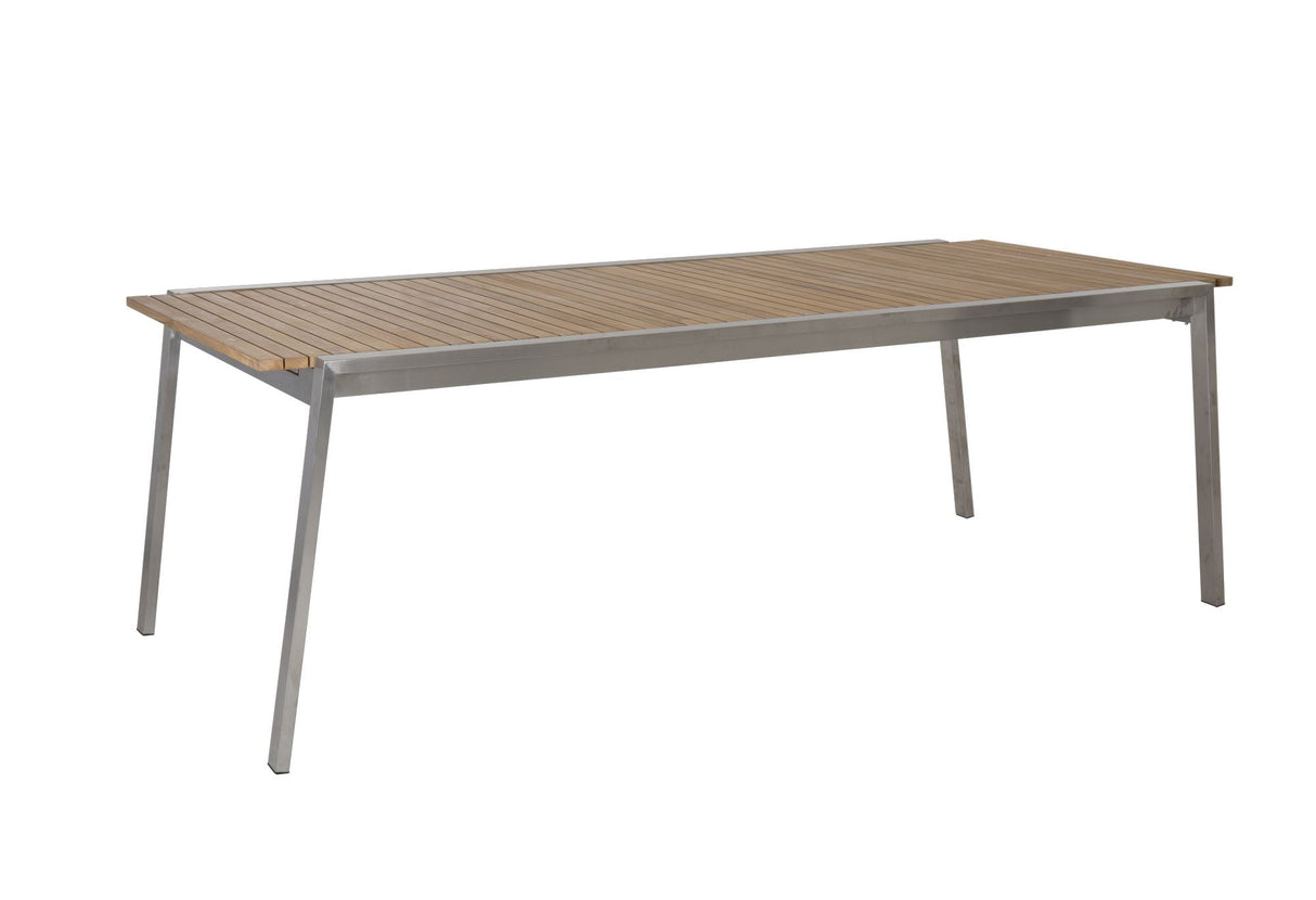 Naos Garden Table Teak, rostfritt stål, 220/320x100