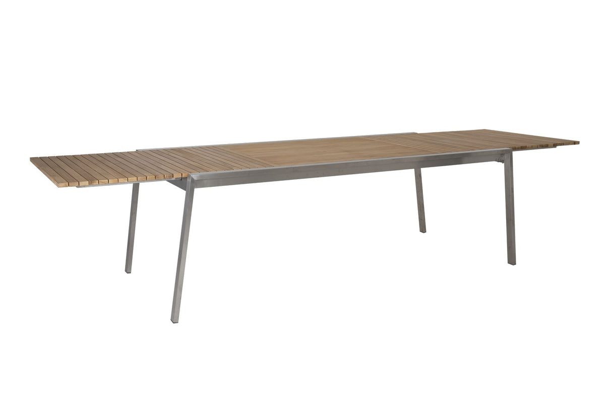 Naos Garden Table Teak, rostfritt stål, 220/320x100