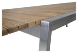 Naos Garden Table Teak, rostfritt stål, 220/320x100