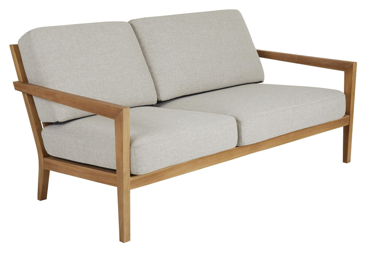 Brafab Populär Lounge soffa, teak/beige