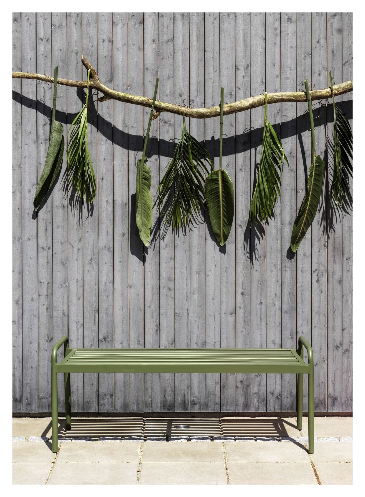 Brafab Sonnac Bench, Moss Green Aluminium