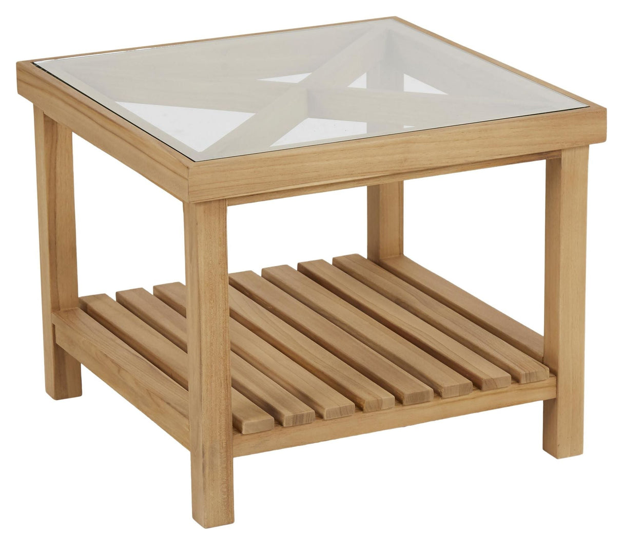 Hot Lounge Table With Glass, 55x55