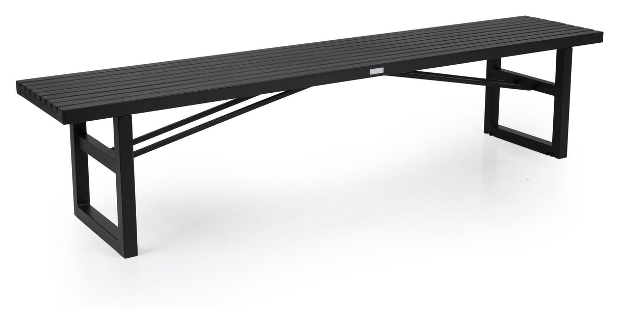 Brafab Vevi Garden Bench, Black, Black Alu, 200 cm