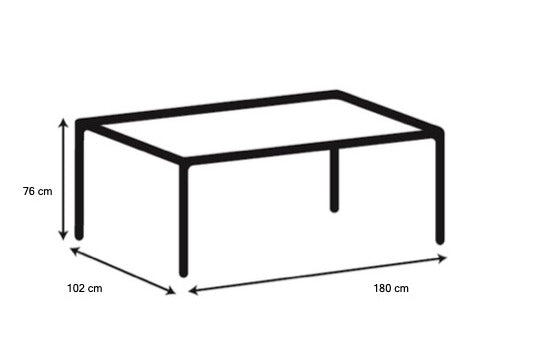 Aliva matbord, vit pigment ek faner, 190x102