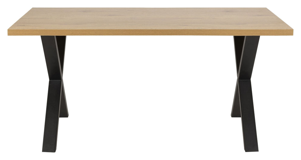 Wales matbord med tvärben, Melamine Vildeg, 160x90