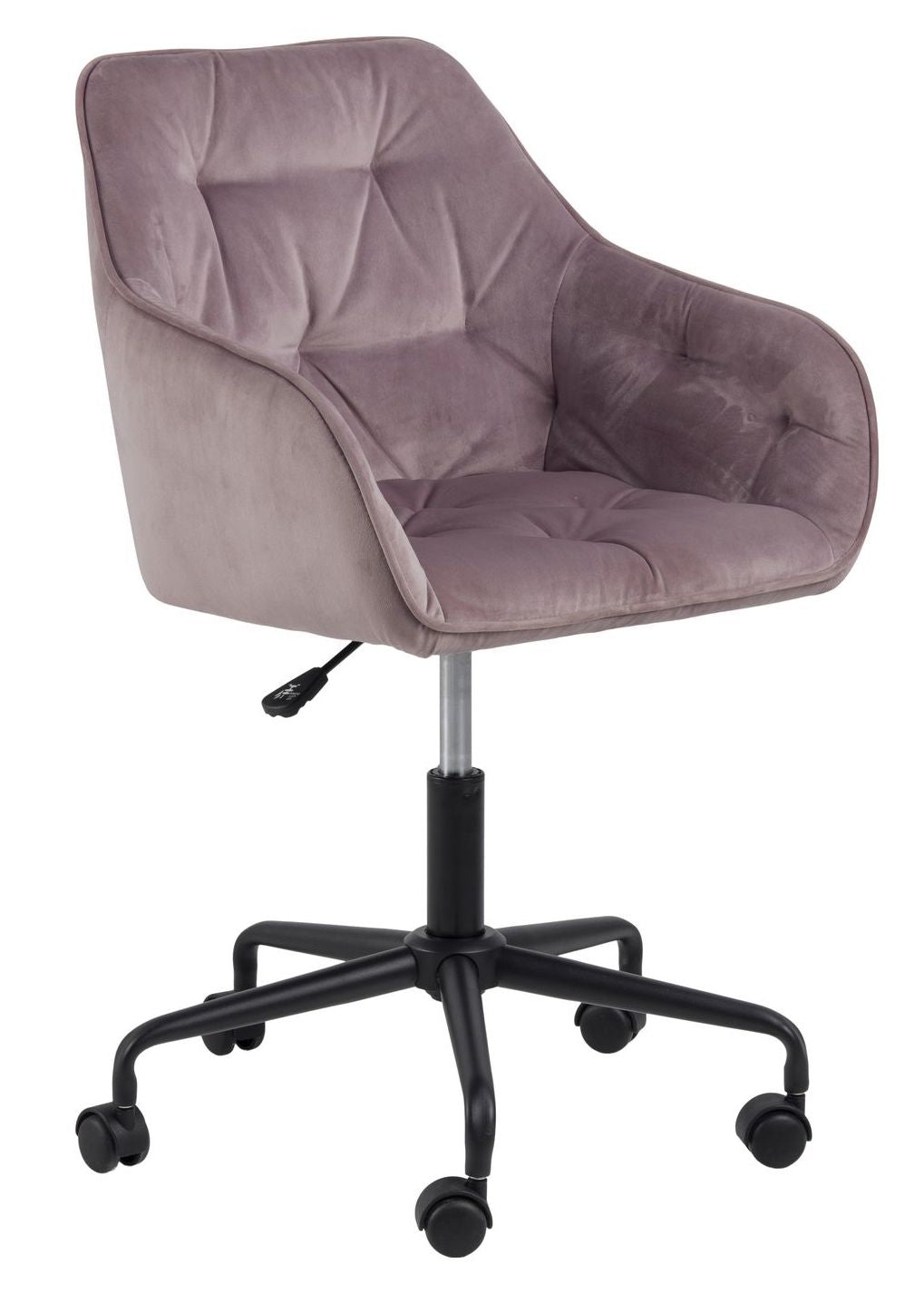 Brooke Office -ordförande, Dusty Rose Velvet/Mat Black