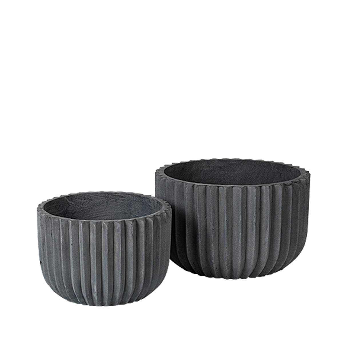 Fiber Flowerpot Low S/2 - Kol