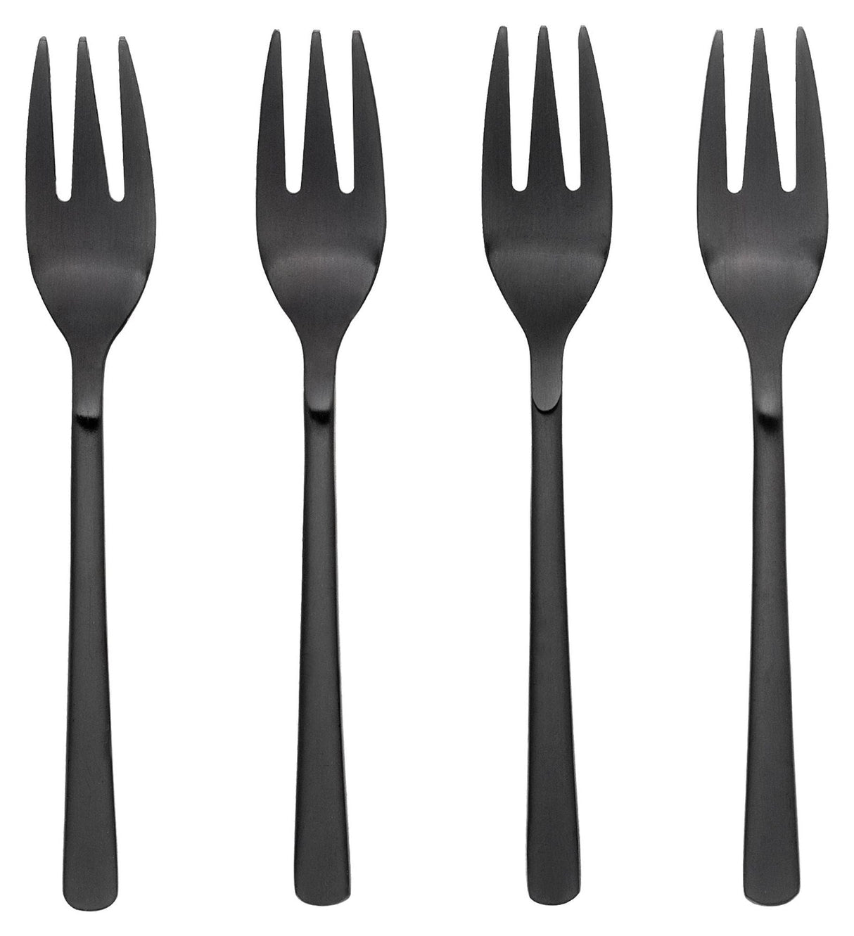 Hune Cake Forks Set/4, Titanium Matte Black