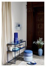 Tilde Console Table, Dark Blue Iron