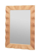 Wavy Mirror 100x70, bok/brun