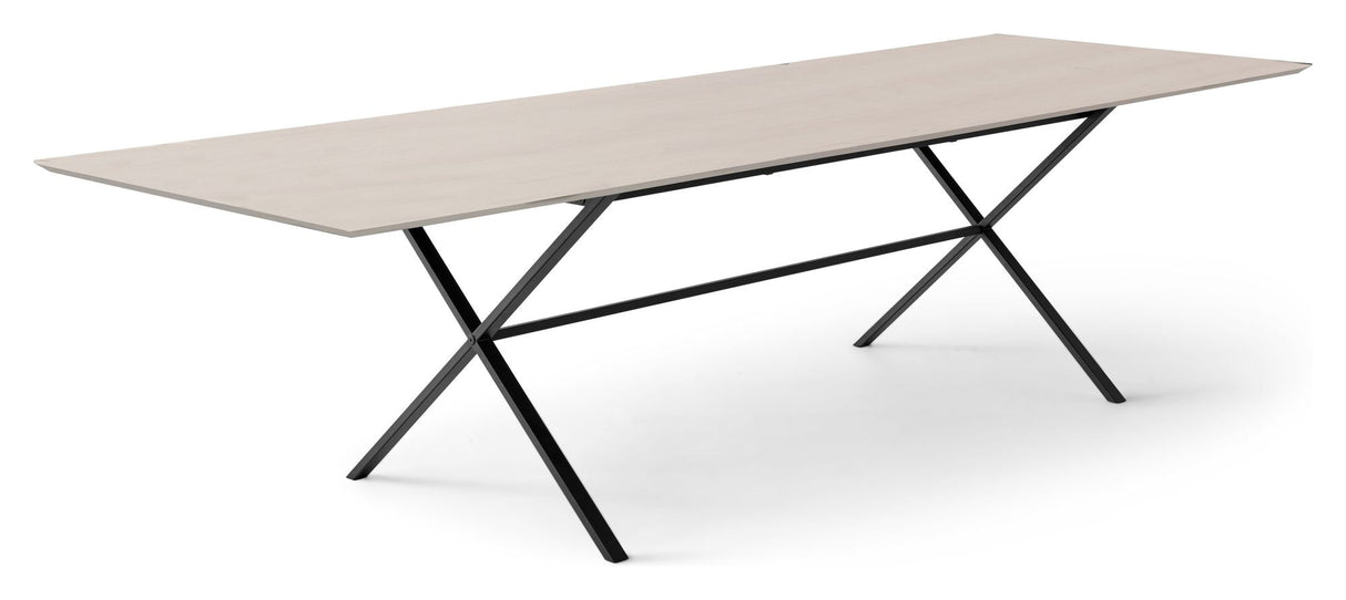 Meza Square Dining Tabell 210x100 m. tvärram, vit pigmenterad