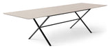 Meza Square Dining Tabell 210x100 m. tvärram, vit pigmenterad