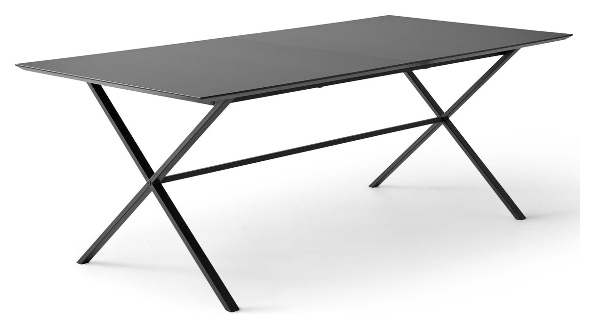 Meza Square Dining Tabell 210x100 m. tvärram, svart laminat