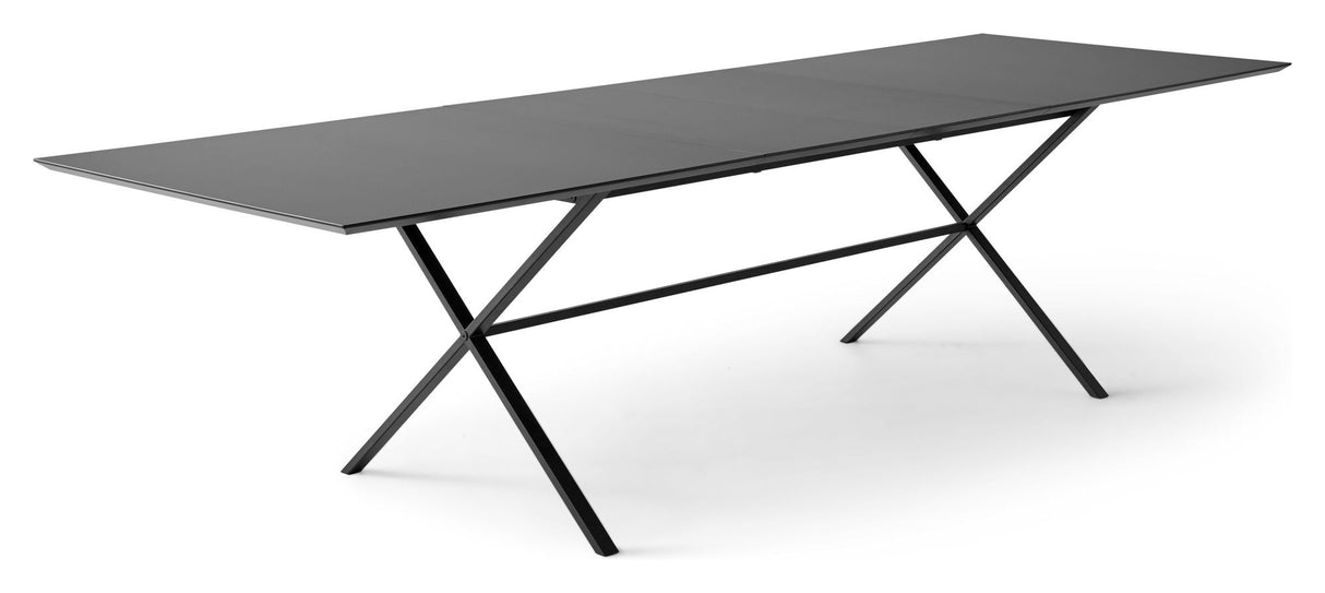 Meza Square Dining Tabell 210x100 m. tvärram, svart laminat