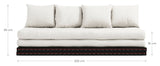 Chico futon soffa, offwhite w. Tatamimattor