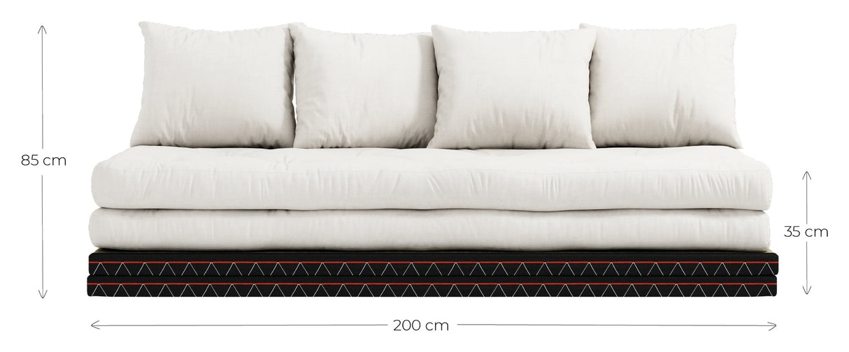 Chico futon soffa w. Tatamimattor, bruna